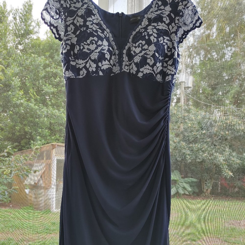 Betsy & Adam Vintage looking blue fancy dress